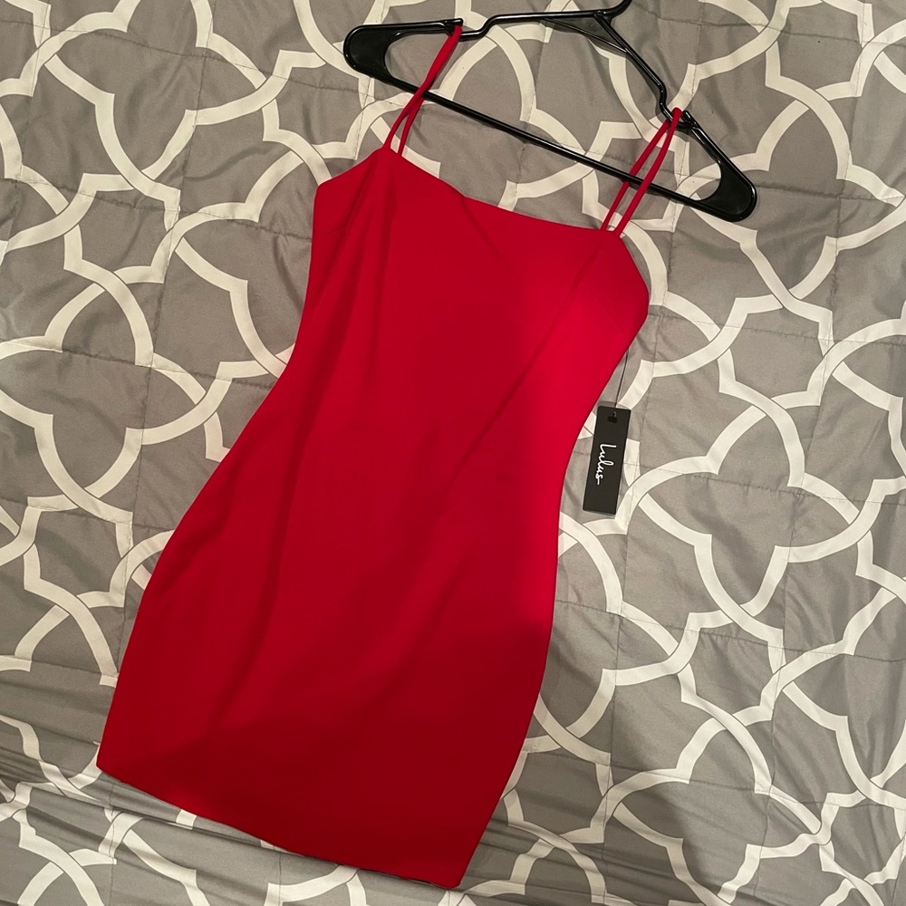 Lulus Flaunt It Red Bodycon Dress - nwt
